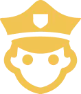 Yellow Police Officer Icon