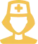 Yellow medical person icon